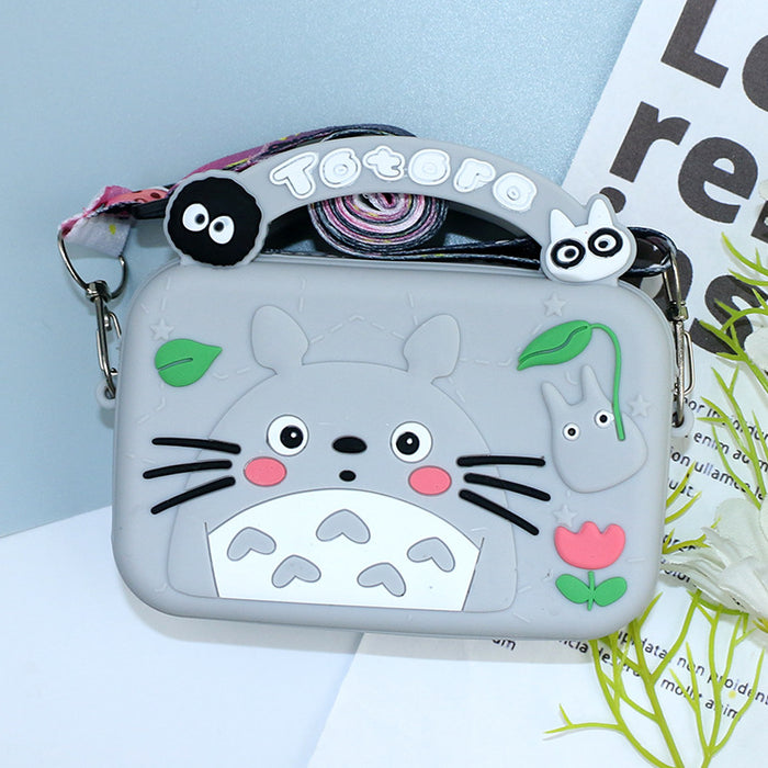 Wholesale Cute Silicone Crossbody Bag Cartoon Design Macaron Color Coin Purse MOQ≥10
