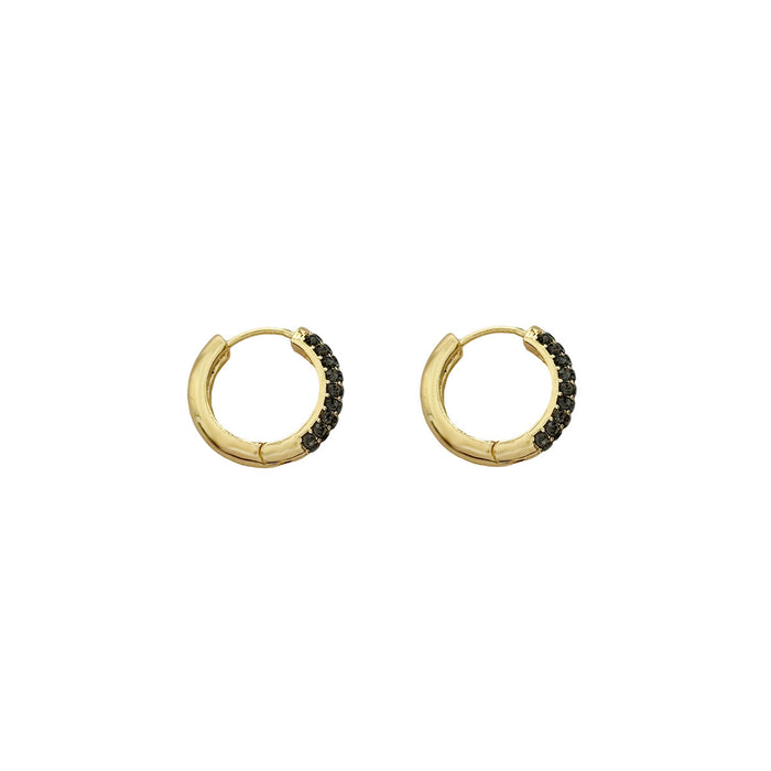 Wholesale Fashionable round diamond studded earrings, exquisite and simple style, elegant ear rings and accessories