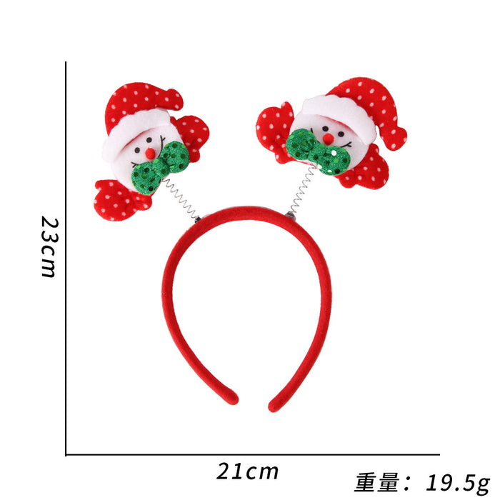 Wholesale Plastic Christmas Headbands With Antler And Star Design For Kids Party Hair Accessory