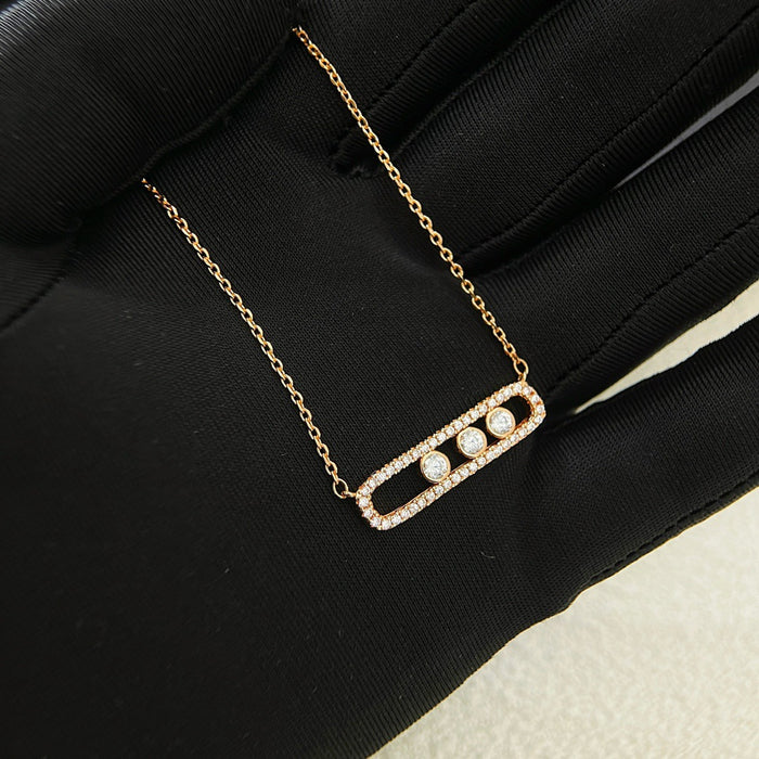Wholesale Paper clip, pin, necklace, colorfast, female silver, starry sky, collarbone chain, neck chain
