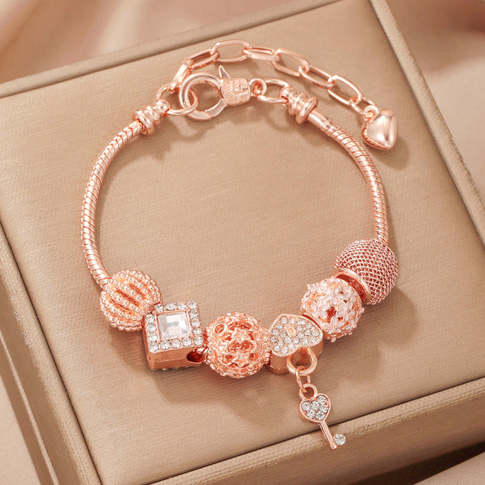 Wholesale New Style Handmade Rose Gold Bead Fashion Buckle Bracelet