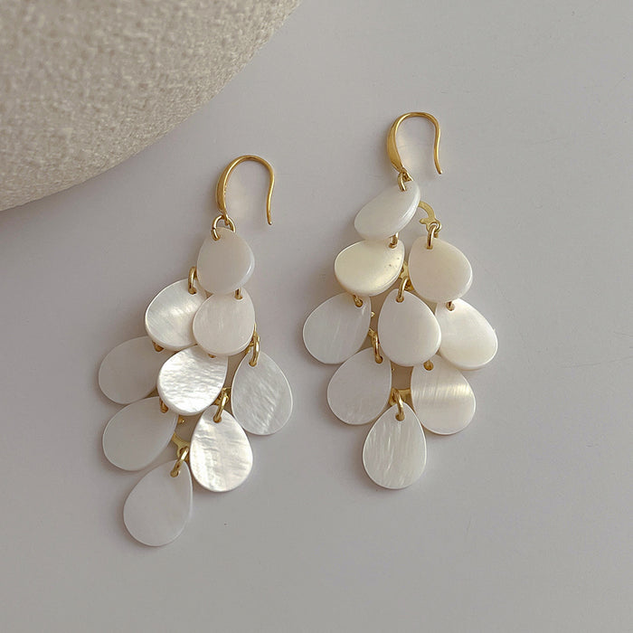 Wholesale Personalized design splicing earrings, long exaggerated tassel earrings, earrings with hooks and earrings