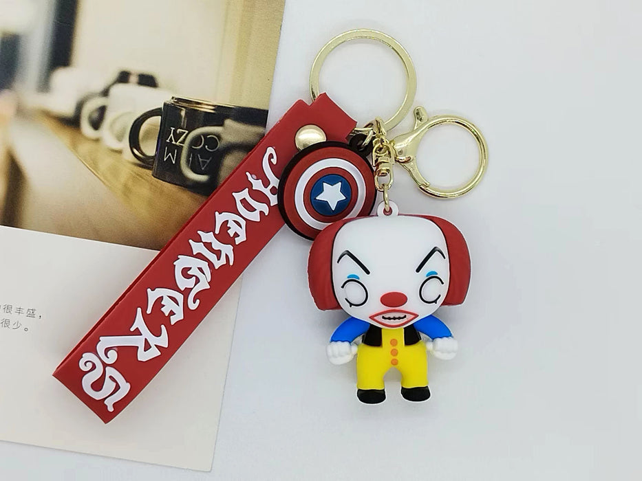 Wholesale New Creative Cartoon  Clown Keychain Pendant Bag Car Keychain Accessories Gift