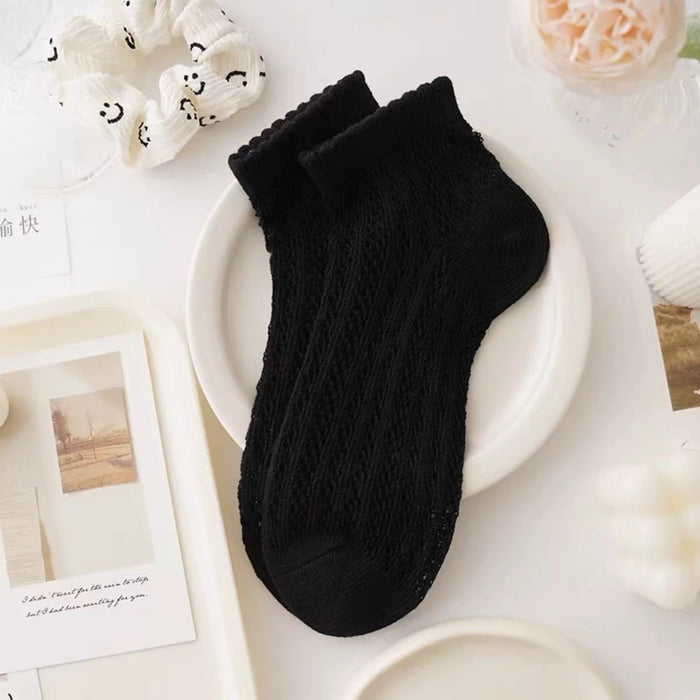 Wholesale Socks summer thin short socks hollow mesh anti odor breathable shallow mouth short tube socks absorb sweat