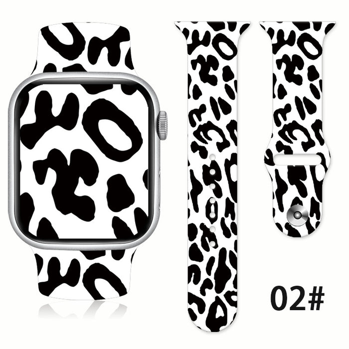 Wholesale Silicone Animal Fur Printed Silicone Watch Strap Wristband JDC-WD-NuoQi031