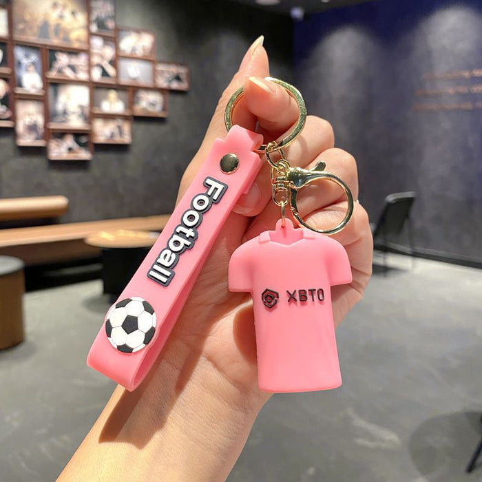 Wholesale Football jersey keychain,  cartoon doll,  school bag pendant,  car keychain