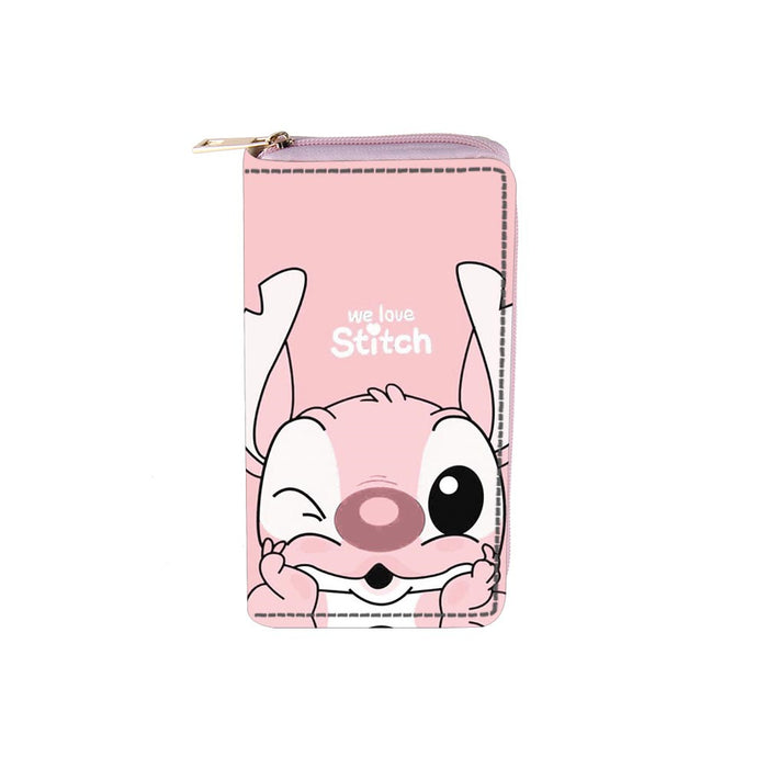 Wholesale Anime Peripheral Stitch PU Long Zipper Wallet 782 Stitch Wallet Printing JDC-WT-DengX001