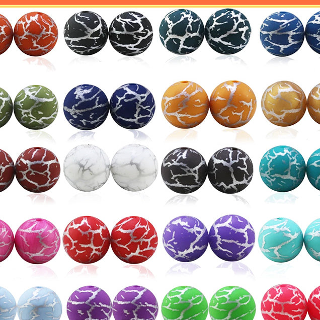 Wholesale 50pcs Leopard Print Series Silicone Balls JDC-BDS-HongZhou013