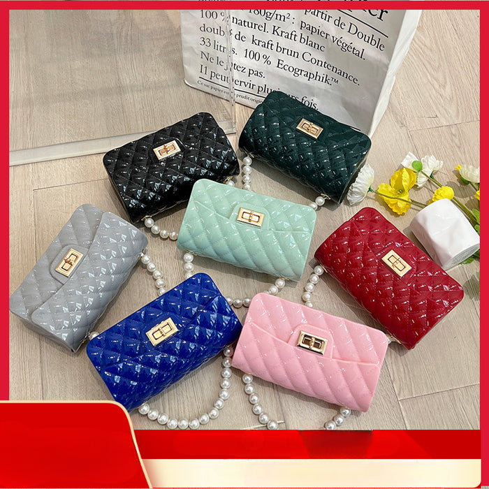 Wholesale Sweet Handbag Pearl Jelly Bag Candy Color Ladies Handbag Trendy New Women's Bag JDC-HB-HongY002