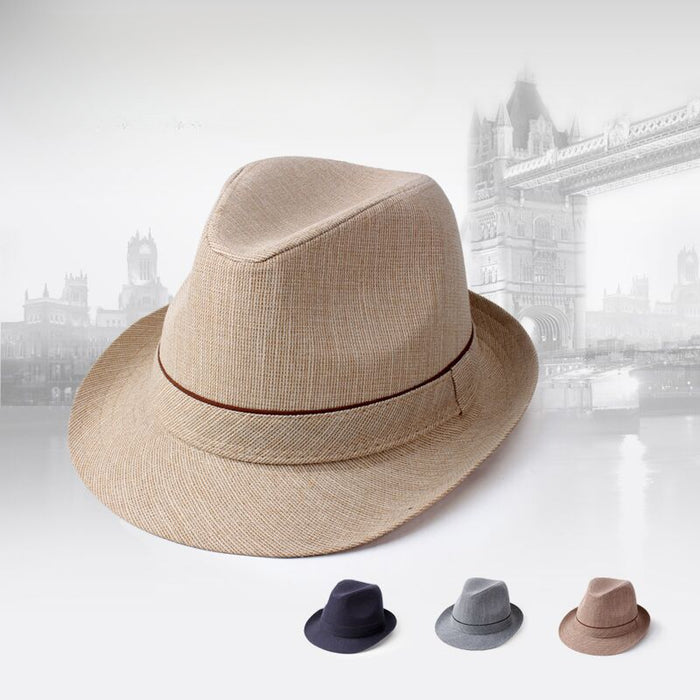 Wholesale Sun Hat Solid Color Imitation Linen Rolled Brim JDC-FH-DG019