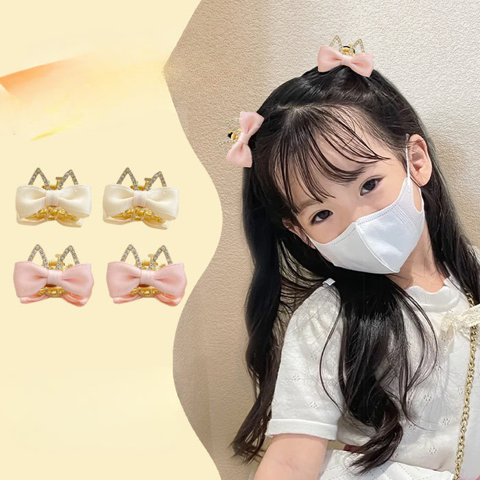 Wholesale Children's Cute Hair Clips Bow Hair Clips Sweet Princess Hair Clips Girls' Hair Clips Bangs Side Clips Headpieces JDC-HC-FX005