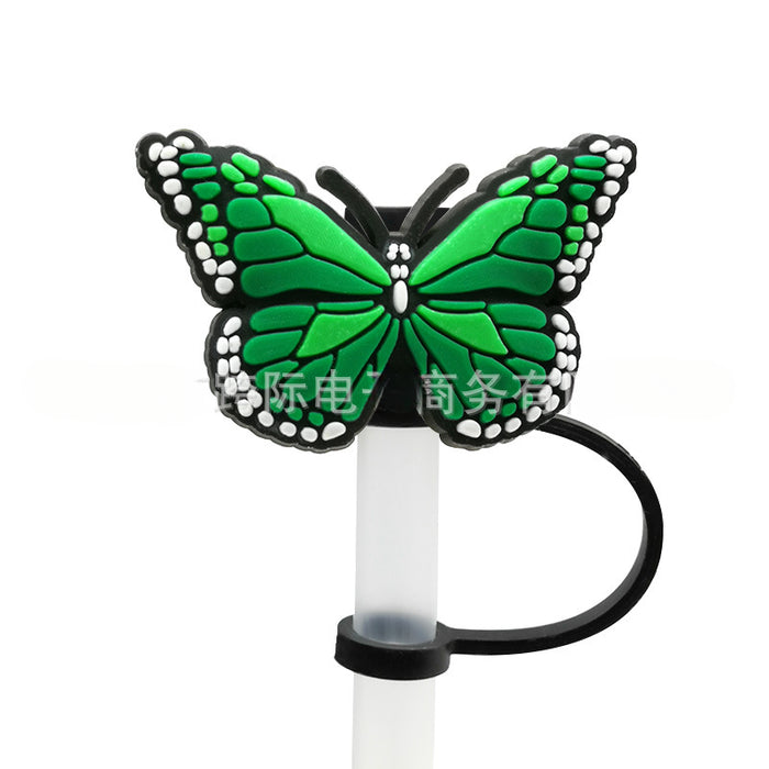 Wholesale 10pcs Silicone Butterfly Style Straw Cover JDC-SCR-KuaJ009