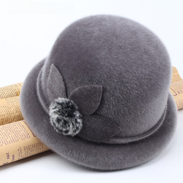 Wholesale Imitation Mink Fur Full Roll Bucket Hat Small Hat JDC-FH-DG013