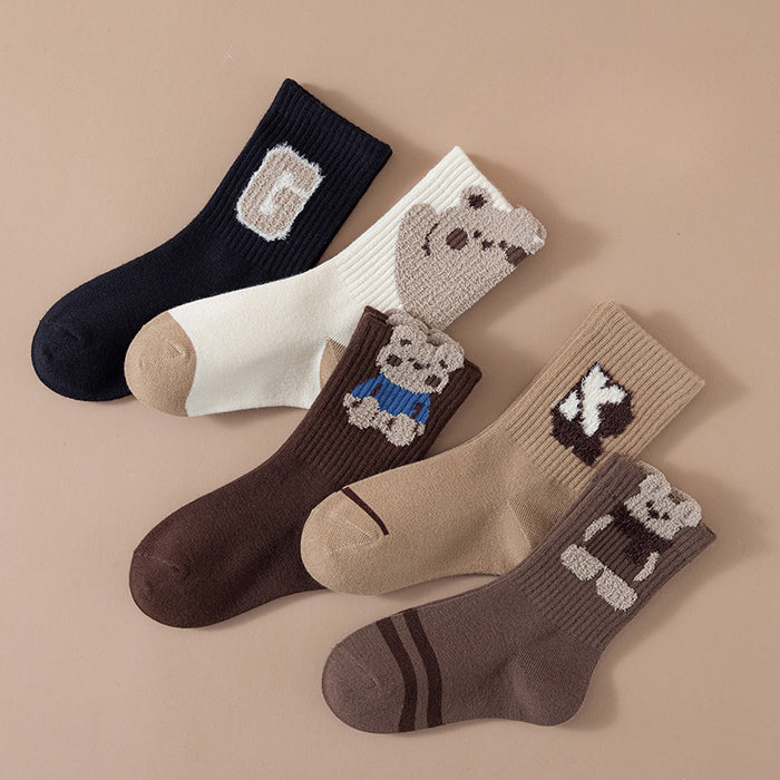 Wholesale Autumn and Winter Children's Combed Cotton Thick Socks Cartoon Socks JDC-SK-SL001