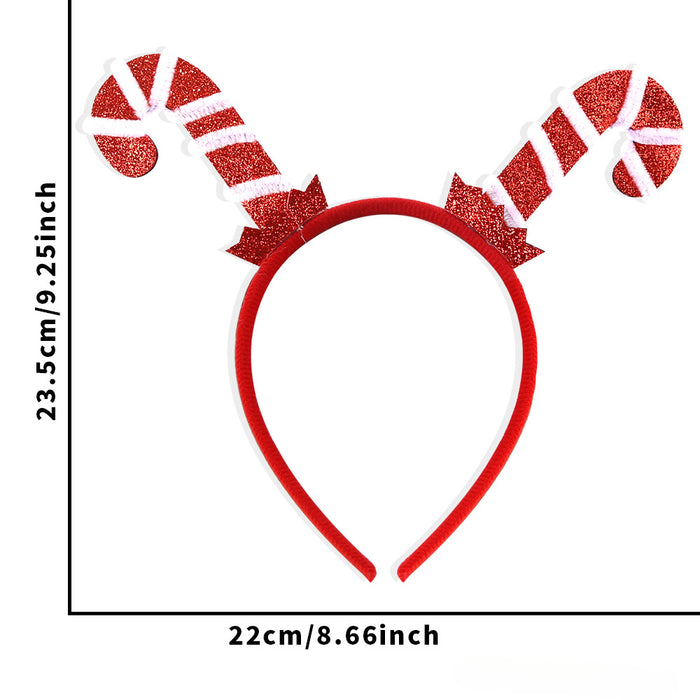 Wholesale Plastic Bow Deer Antler Head Buckle Christmas Tree Snowman Christmas Headband JDC-HD-ZHHAO002