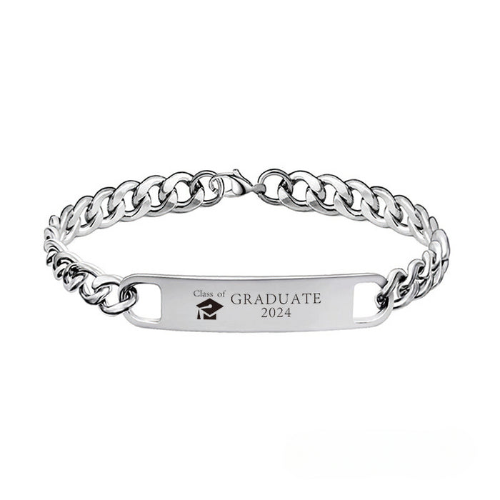 Wholesale Stainless Steel Graduation Season Doctoral Cap Bracelet JDC-BT-GangG021