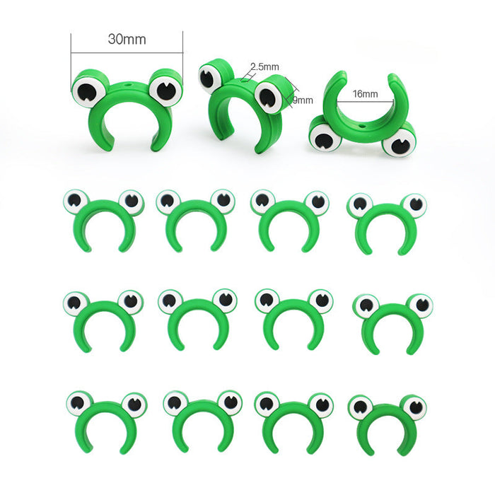 Wholesale of 50PCS Frog Silicone Beads JDC-BDS-JiaHaoshun028