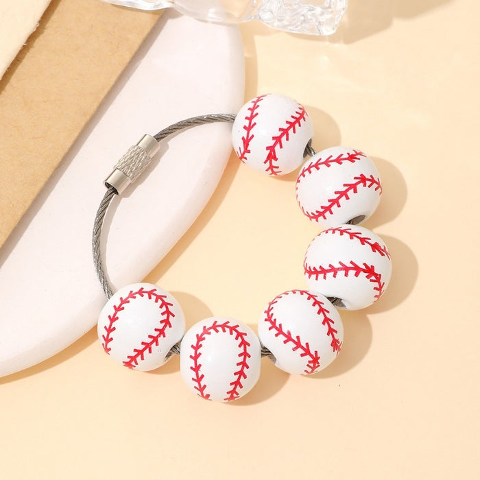 Wholesale Basketball Baseball Football Wooden Beads JDC-BDS-YiTian001