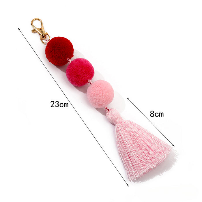 Wholesale Fur Ball Tassel Keychain JDC-KC-ZhenZhen005