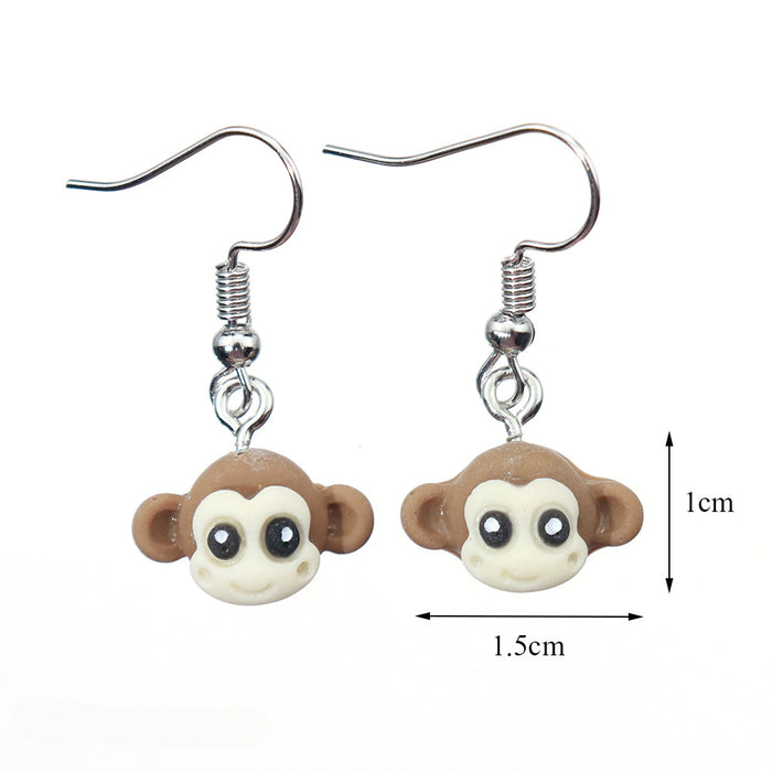 Wholesale Cartoon Animal Resin Earrings JDC-ES-niqing029