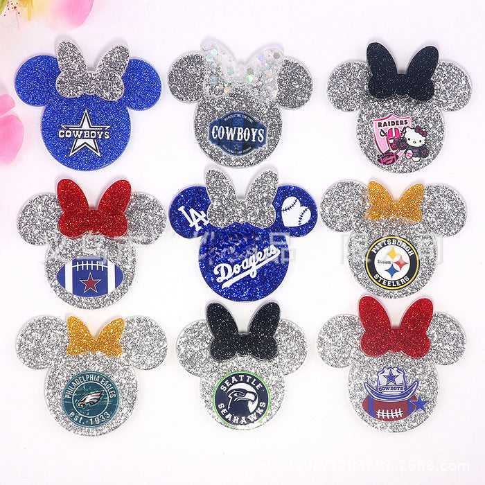 Wholesale 10pcs Cartoon Acrylic DIY Patch Accessories JDC-FK-OuYie015