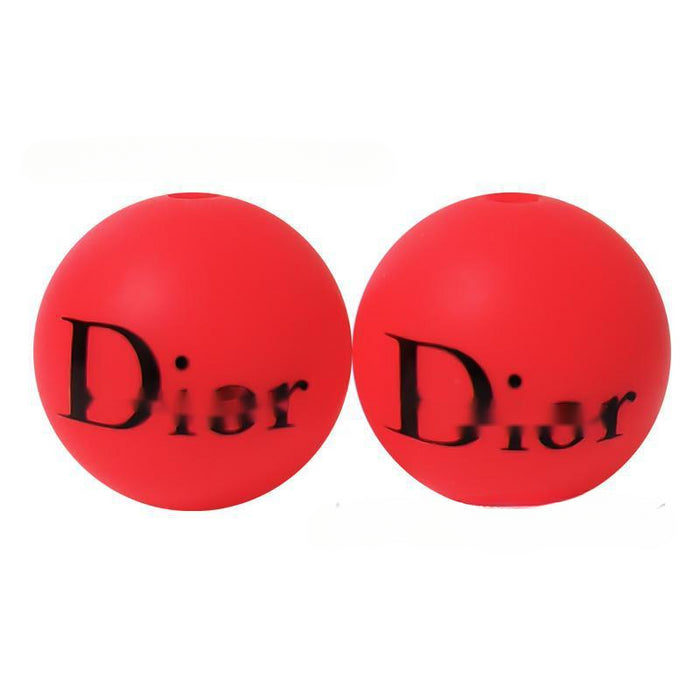 Wholesale 20PCS Round Printed Silicone Beads JDC-BDS-YuMo016