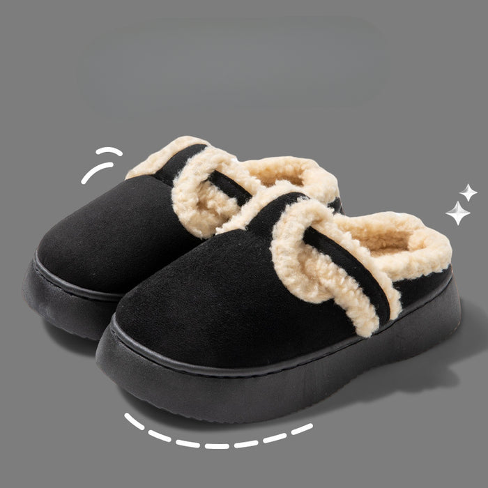 Wholesale EVA Plush Warm Thickened Soft Soled Slippers JDC-SP-Runj003