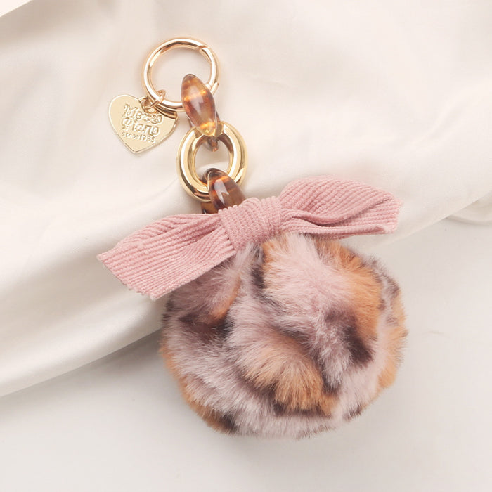 Wholesale Bow Fur Ball Keychain JDC-KC-YiHan060