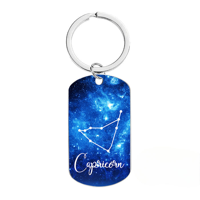 Wholesale 12 Constellations Metal Keychains JDC-KC-GangGu056