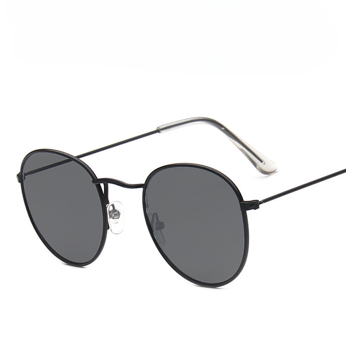 Wholesale Round Frame Colorful Reflective PC Sunglasses JDC-SG-MaN015