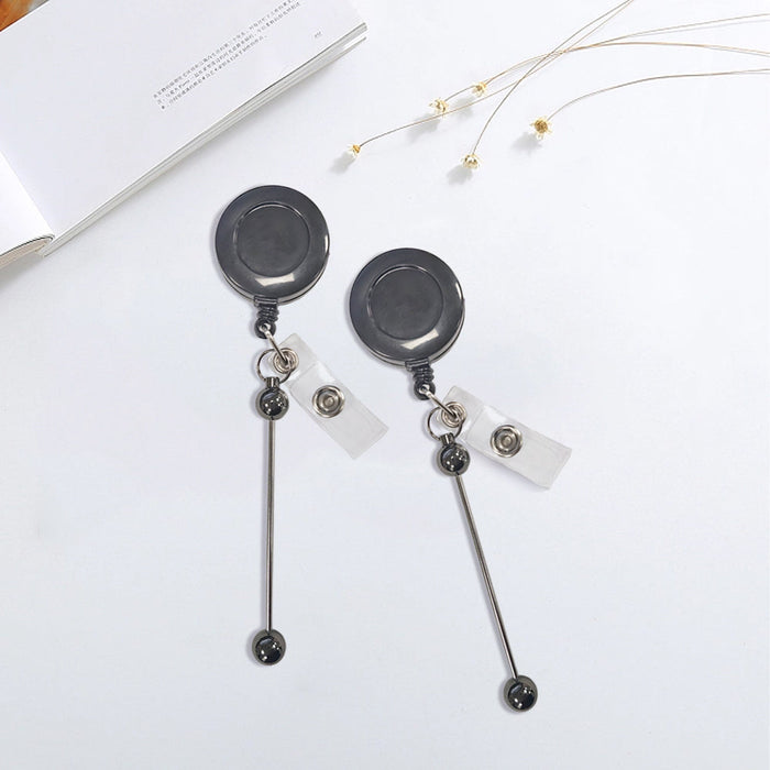 Wholesale DIY Beadable Bar Retractable Keychain Beadable Badge Reels 3pcs/5pcs/10pcs JDC-028