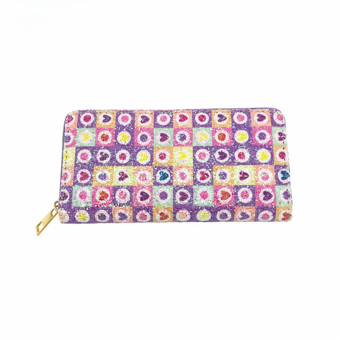 Wholesale 10pcs Rainbow Long PU Wallet JDC-WT-JiRui020