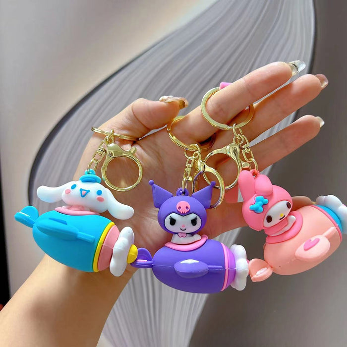 2pcs 2pcs PVC Cartoon Keychain JDC-KC-AOBANG002