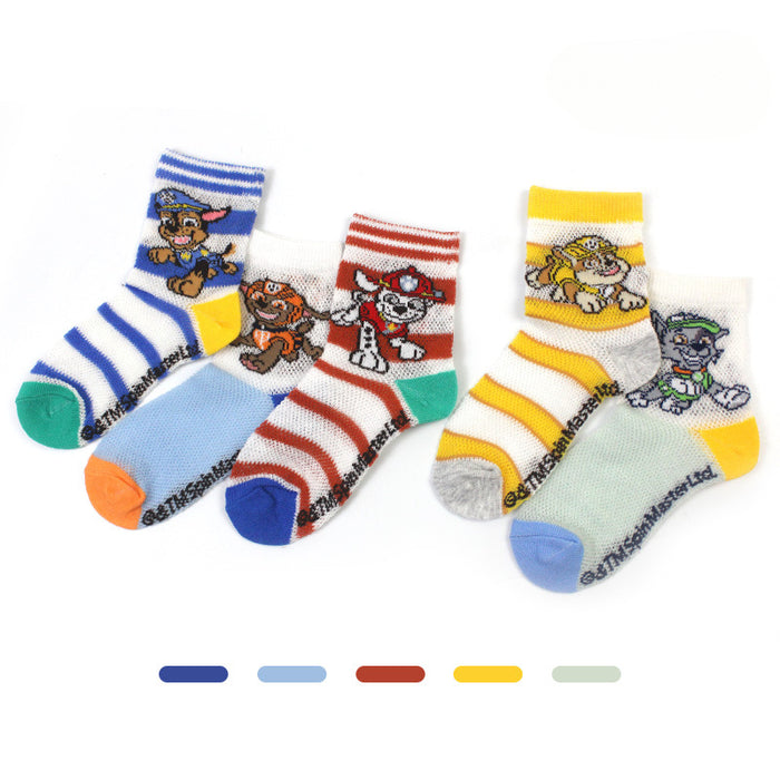 Wholesale 5 Pairs Per Pack Cotton Summer Thin Mesh Socks for Boys JDC-SK-kaiTong001