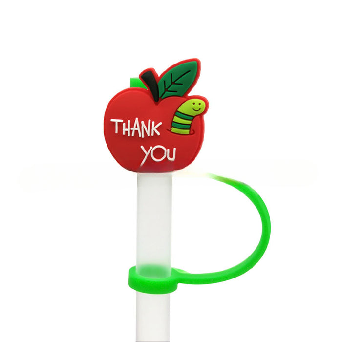 Wholesale 10pcs Silicone Plant Cartoon Straw Cover JDC-SCR-KuaJ005