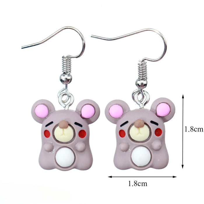 Wholesale Cartoon Animal Resin Earrings JDC-ES-niqing029