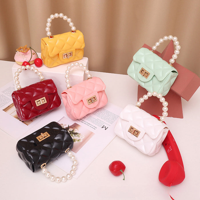 Wholesale PU Pearl Portable Shoulder Jelly Bag JDC-SD-ShiCheng006