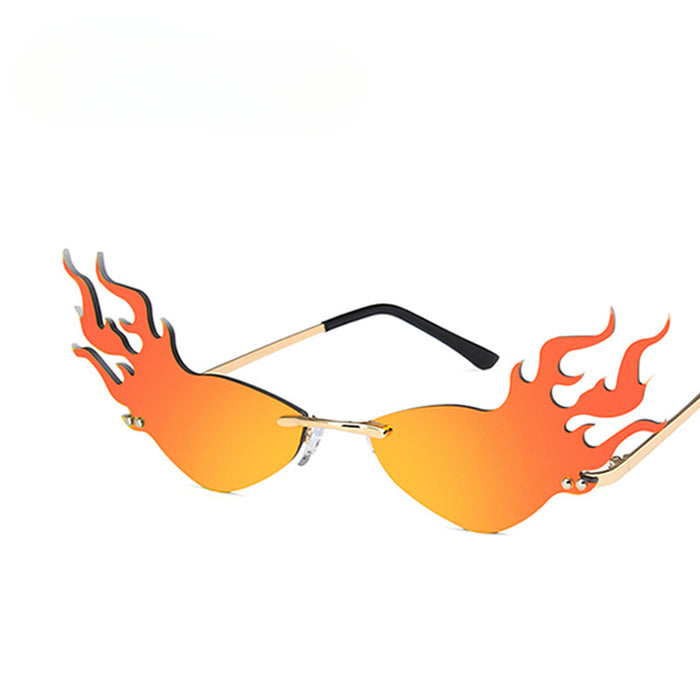 Wholesale Sunglasses Resin Frameless Flame Irregular JDC-SG-PLS105