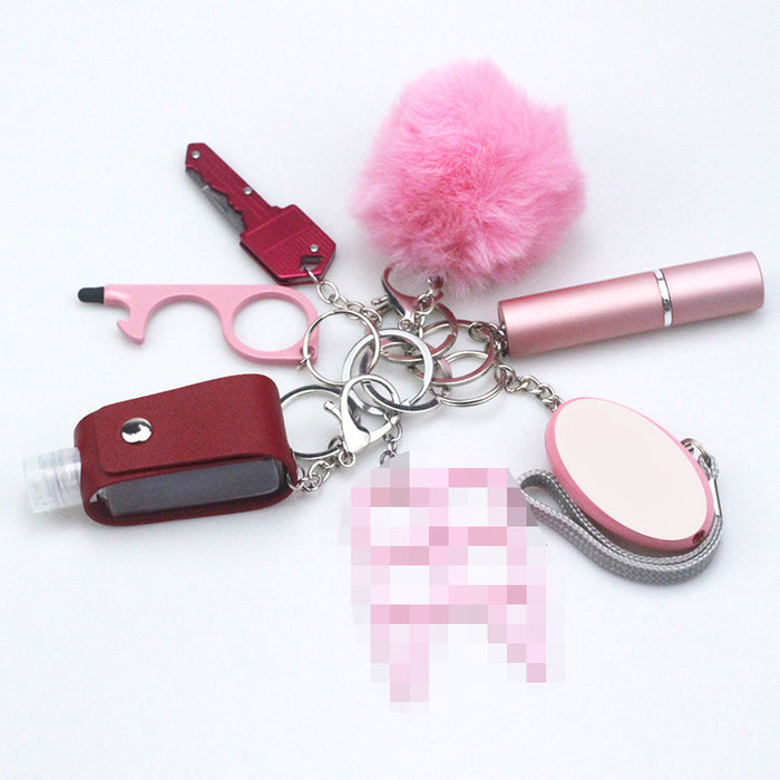 Wholesale Plush Perfume Bottle Multi-function Keychain 8-piece Set JDC-KC-TouMS077