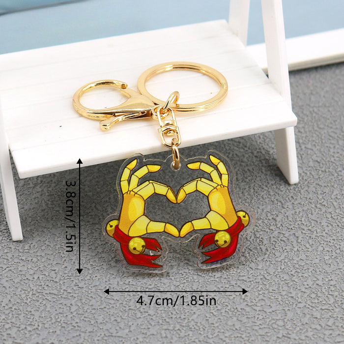 Wholesale Love Gesture Acrylic Keychains JDC-KC-HaoAn014