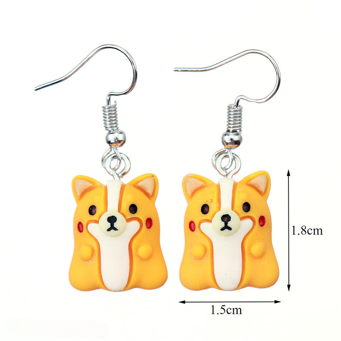 Wholesale Cartoon Animal Resin Earrings JDC-ES-niqing029