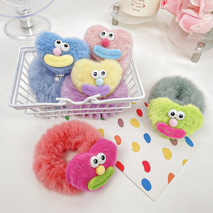 Wholesale Plush Cartoon Cute Big Mouth Monster Hair  Scrunchies JDC-HS-BFY002