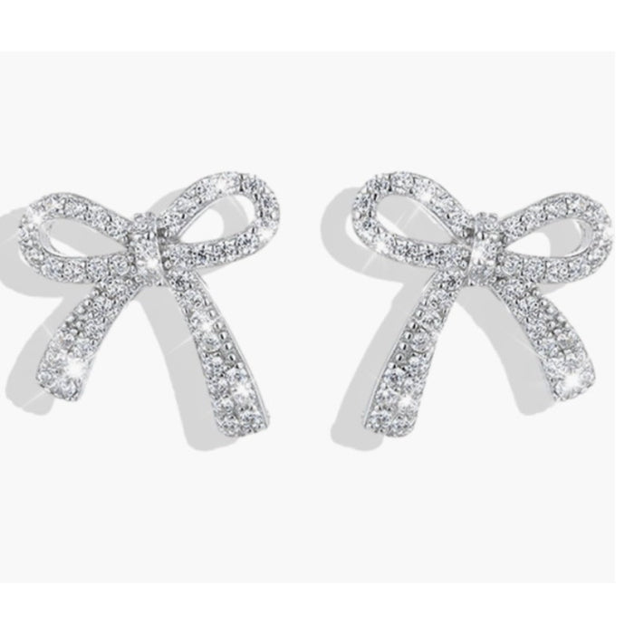 Wholesale Alloy Simple Diamond Bow Earrings JDC-ES-MYY006