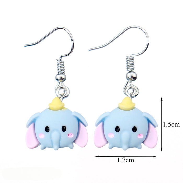 Wholesale Cartoon Animal Resin Earrings JDC-ES-niqing029