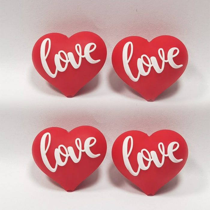 Wholesale 10pcs Creative 3D Three-dimensional Heart-shaped Letter Beads JDC-BDS-JIaHaoShun031