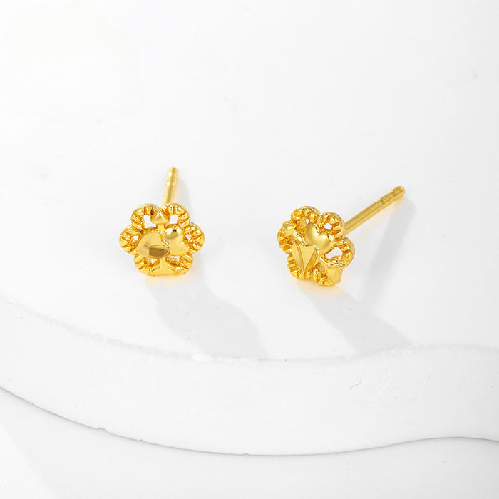 Wholesale Alloy Flower Simple and Compact Mini High-end Fashionable Earrings JDC-ES-XP005