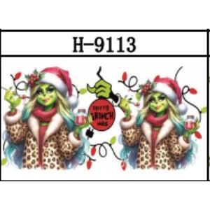 Wholesale Christmas 5PCS 16oz UV Cartoon Printed  Cup Stickers JDC-ST-JieSheng015