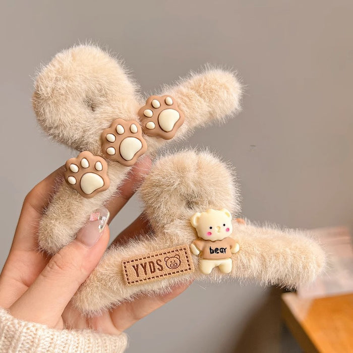 Wholesale Autumn and Winter Plush Grab Clip Large Size JDC-HC-DF002