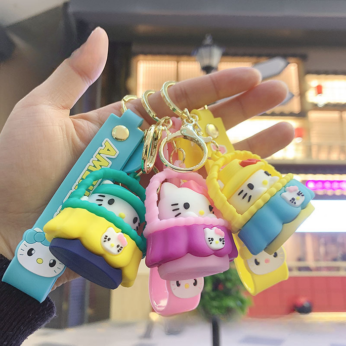 Wholesale Cute Flower Basket Doll Keychain JDC-KC-YunZ001