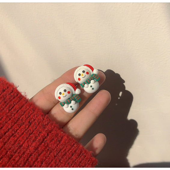 Wholesale Cartoon Cute Christmas Series Plastic Earrings JDC-ES-KaLu019